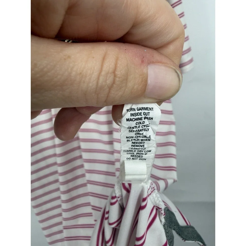 RLX‎ Ralph Lauren Pink Striped White Men XL Short Sleeve Golf Polo Shirt Preppy